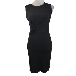 Sugarlips Black Twist-Front Midi Dress